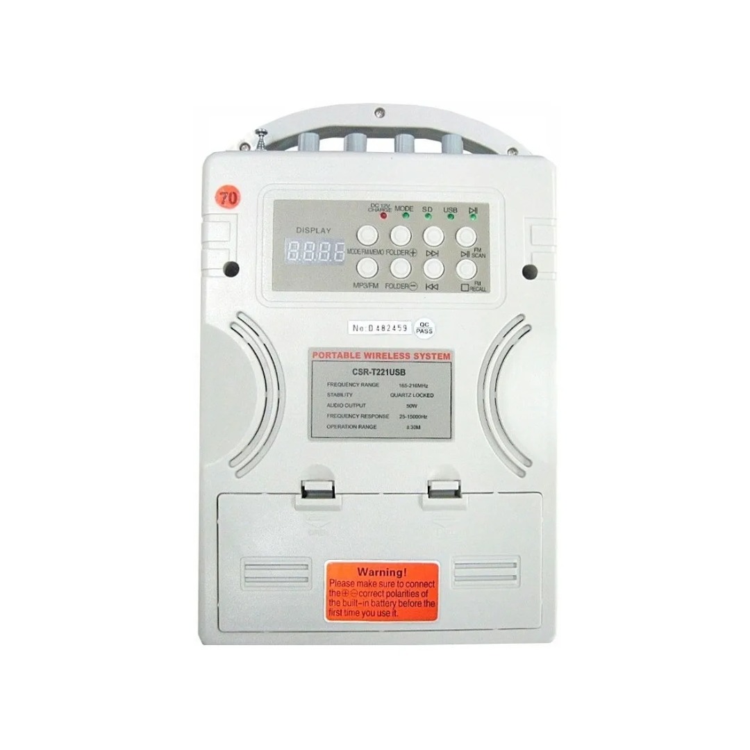 CAIXA AMPLIFICADA CSR C/MICROFONE S/FIO HEADSET T221 USB 10558 - Imagem 3