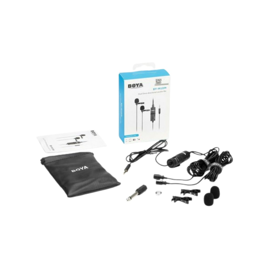 MICROFONE BOYA LAPELA BYM1DM DUPLO