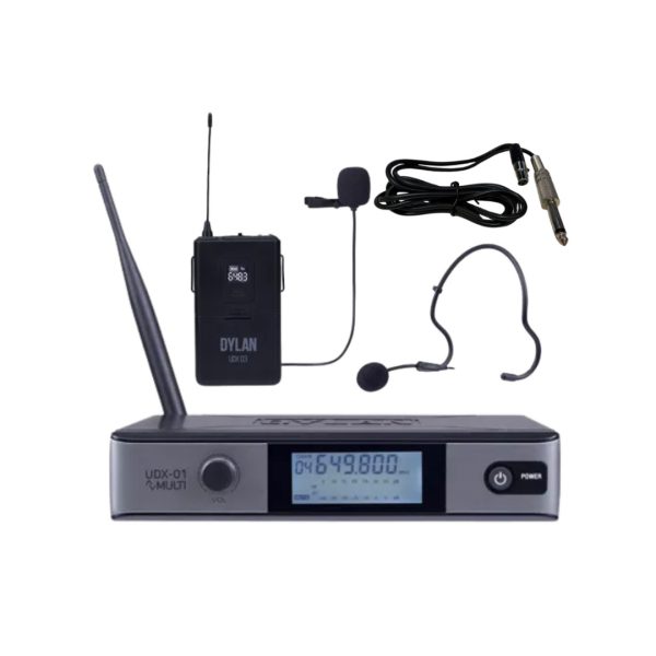 SISTEMA DE TRANSMISSAO DYLAN S/FIO UHF UDX03 MULTI