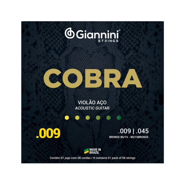 ENCORDOAMENTO GIANNINI GEESWAK VIOLAO 009 BRONZE  85/15 5948