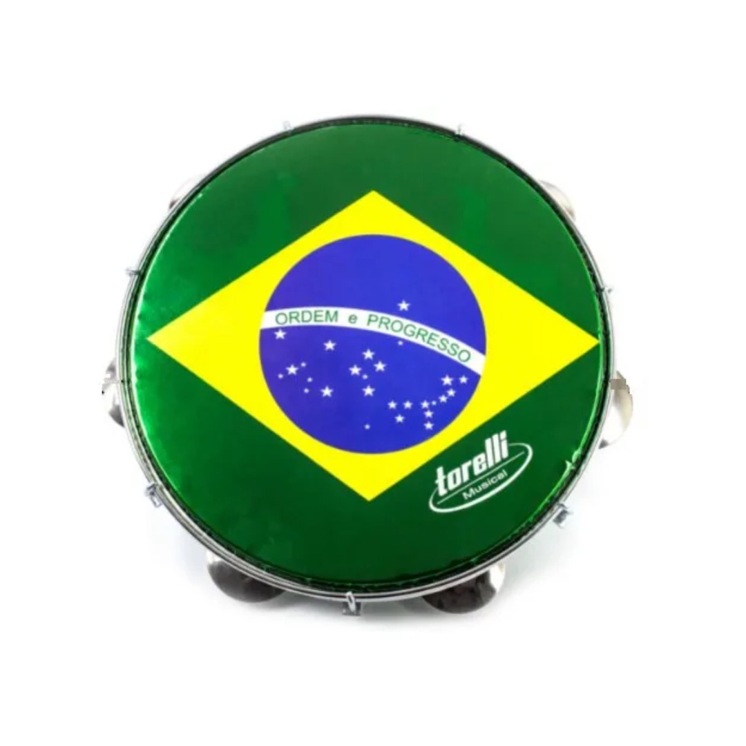 PANDEIRO TORELLI 10" INJETADO VERDE PELE B.BRASIL TP350VD - Imagem 3
