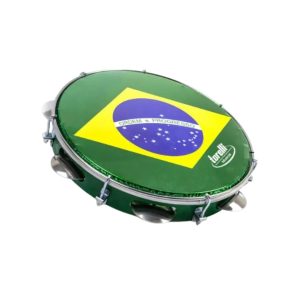 PANDEIRO TORELLI 10" INJETADO VERDE PELE B.BRASIL TP350VD