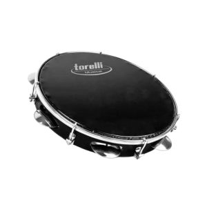 PANDEIRO TORELLI 10" INJETADO BK C/PELE BK TP301