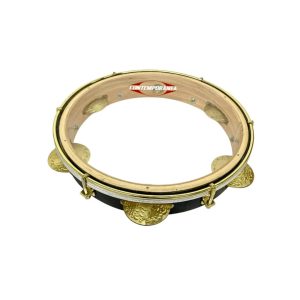 PANDEIRO CONTEMPORANEA 10"MAD.FORM.PRETA P.CRISTAL LINHA LEVE 32CLP