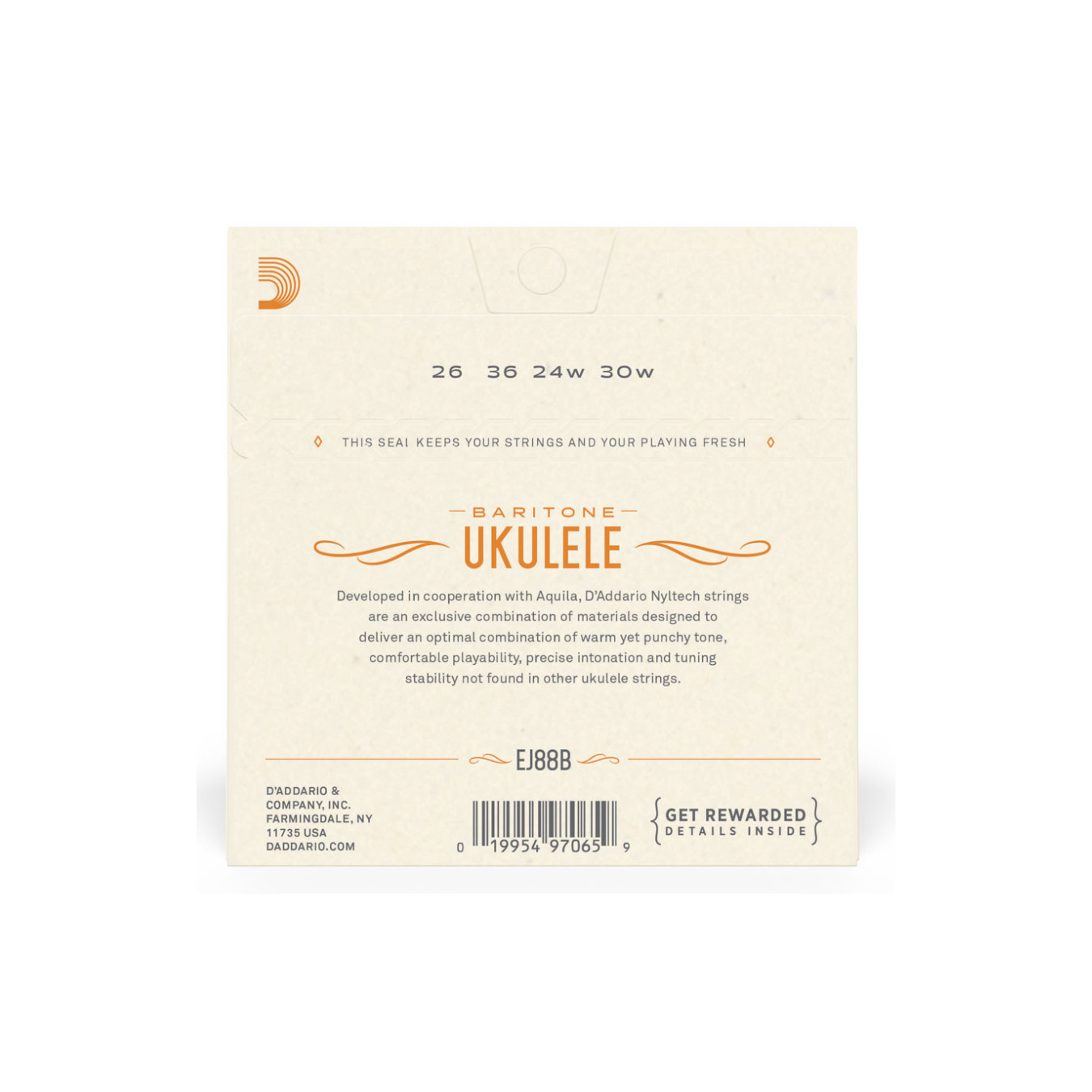 ENCORDOAMENTO DADDARIO EJ88B UKULELE BARITONO 23160 - Imagem 3