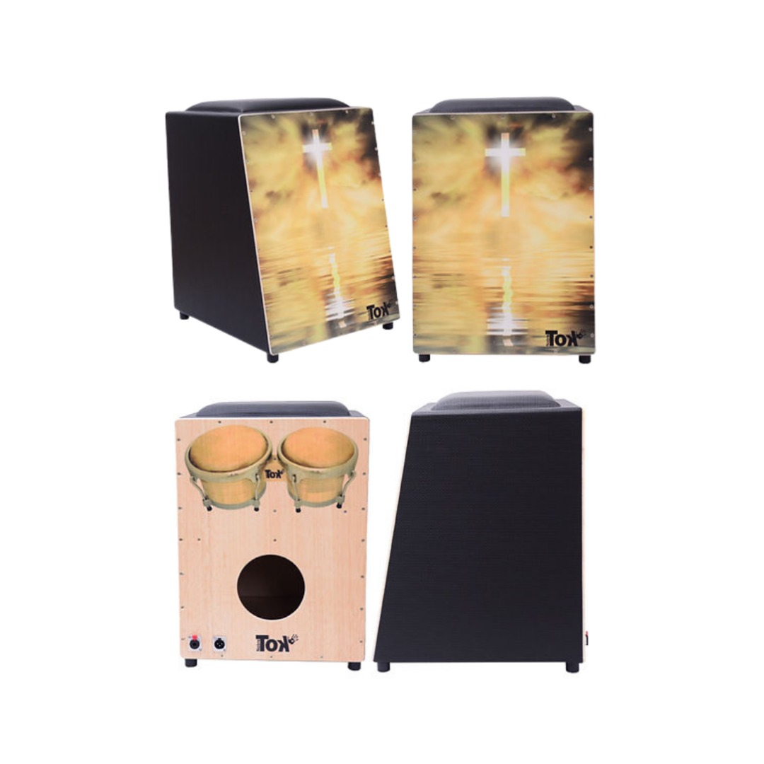 CAJON TOK ELETRICO CRUZ COM BONGO EMBUTIDO 222 - Imagem 3