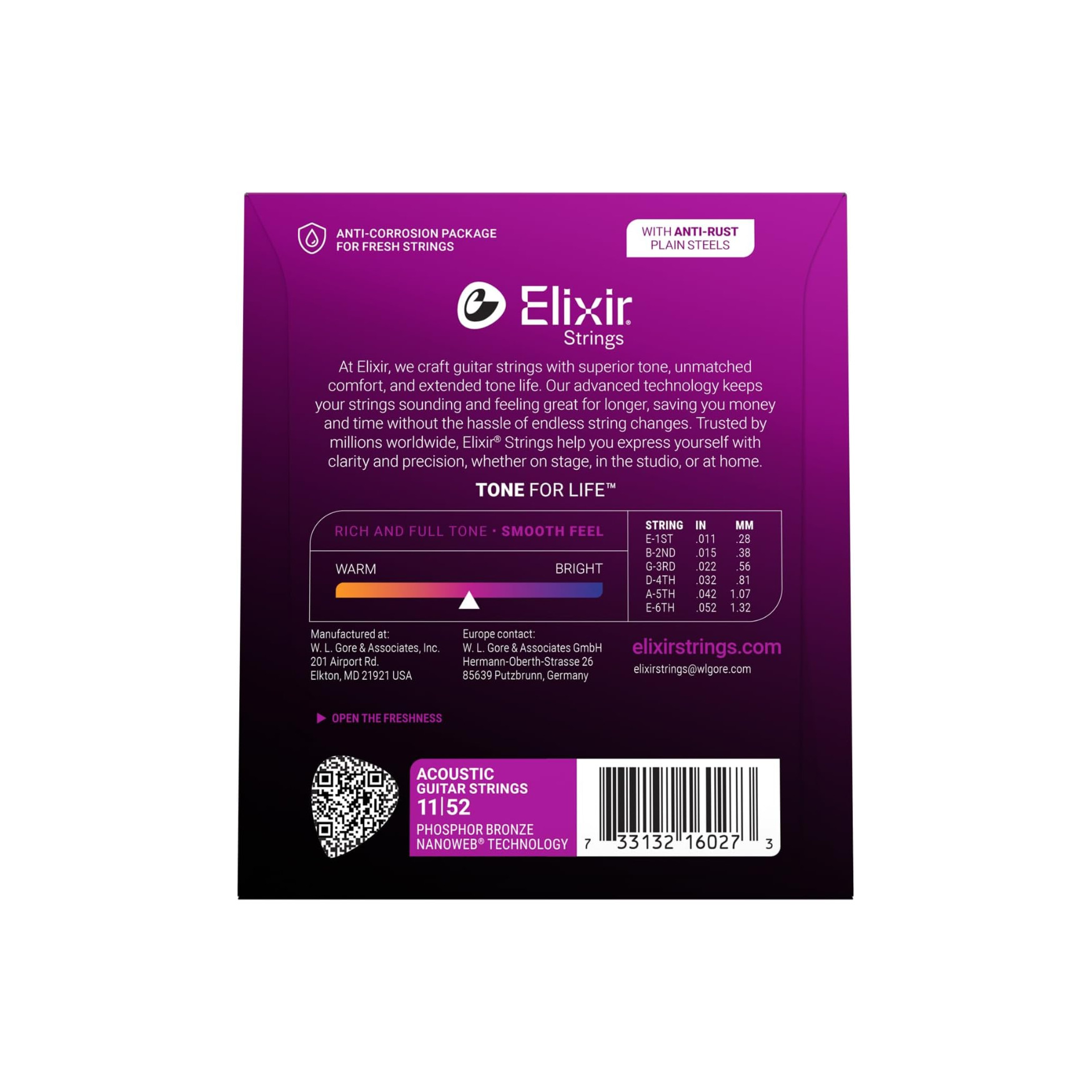 ENCORDOAMENTO ELIXIR VIOLAO 011 P. BRONZE 5338 - Imagem 3