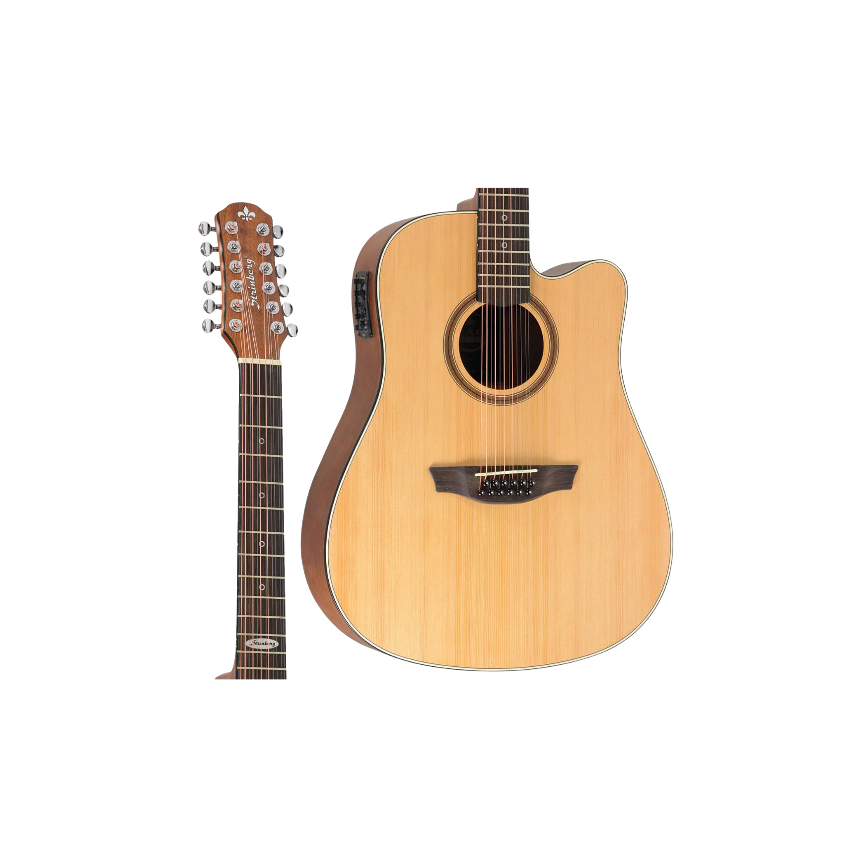 VIOLAO STRINBERG SD220C NS 12C FOLK FOSCO 12076 - Imagem 3