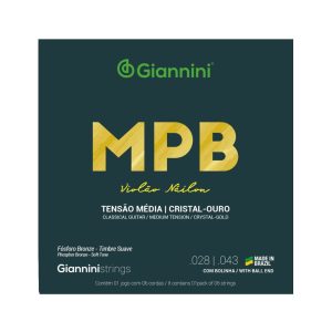 ENCORDOAMENTO GIANNINI VIOLAO NYLON PRETO PRATA BK/BS GENWBS 5931