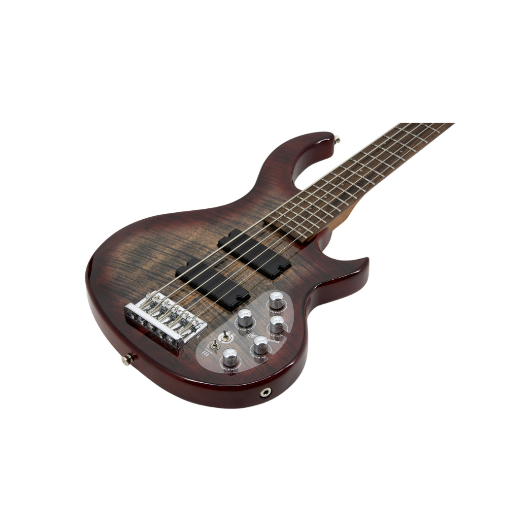 CONTRA BAIXO STRINBERG HORIZON H5B TRB TRANSPARENTE RED/BLACK 15724 - Imagem 3
