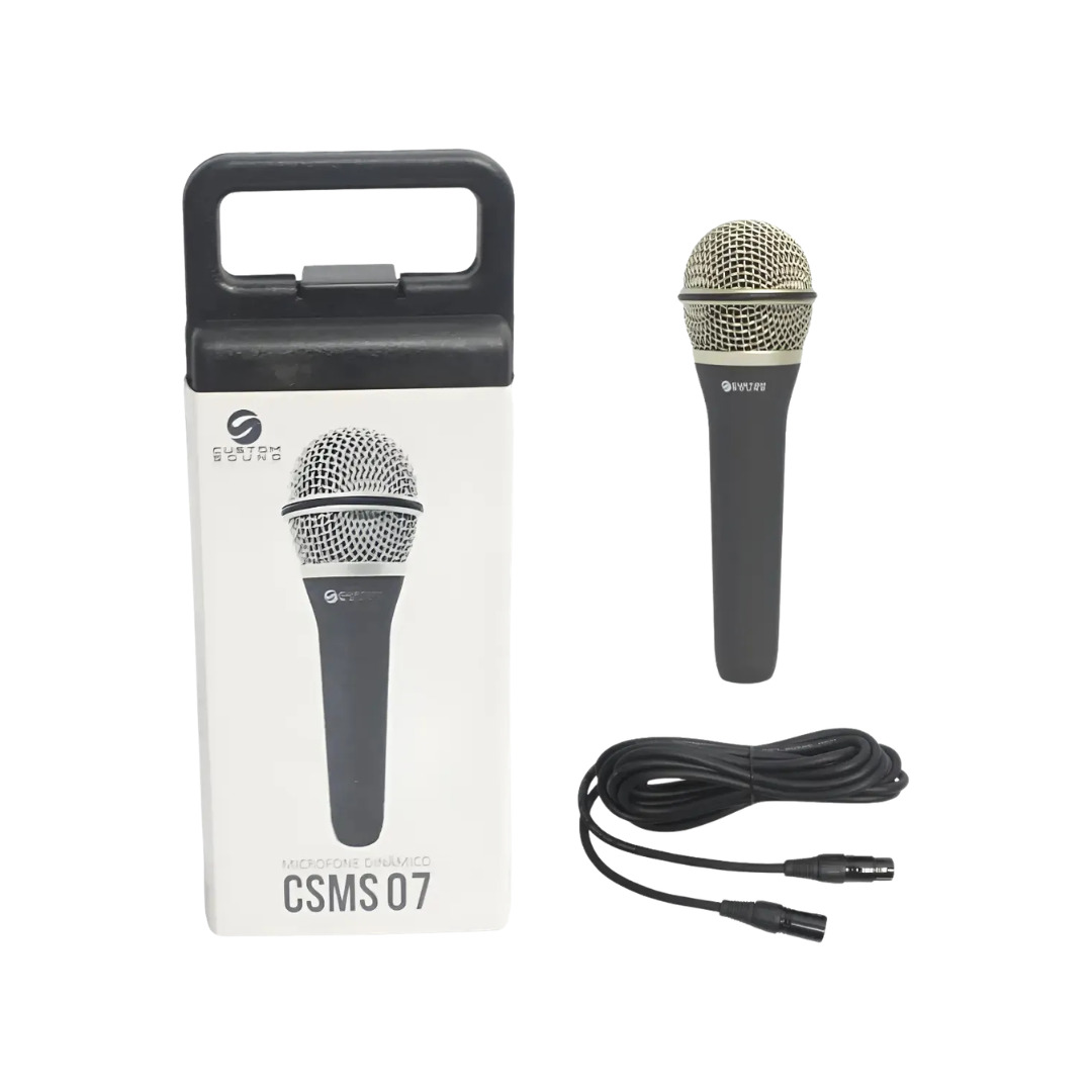 MICROFONE CUSTOM SOUND BK COM FIO CSMS07